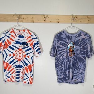 Nike and Adidas tie-dyed t-shirts